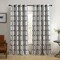 Threadmade Home Kaiden Geometric Room Darkening Window Curtain, Indigo - 52"W x 95"L